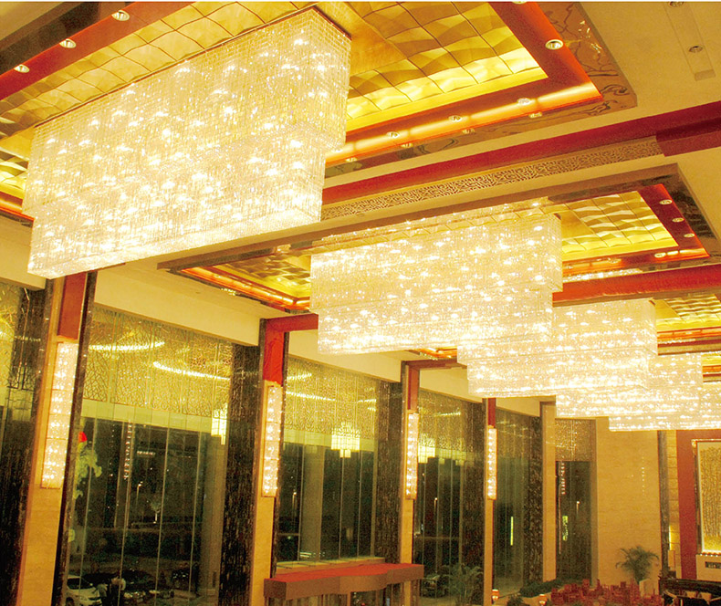 别墅,酒店工程非标大型水晶灯定制样板