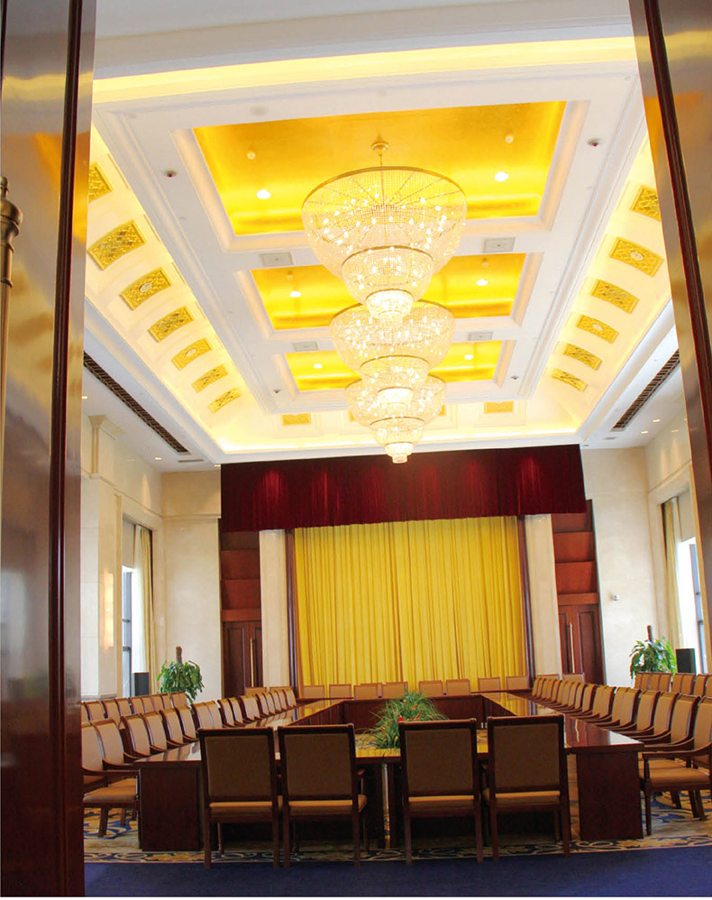 会所,复式楼工程非标大型水晶灯定制样板